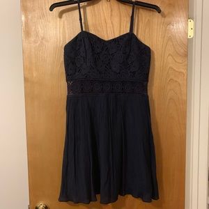 by & by Navy Lace Fit and Flare Dress Juniors 13